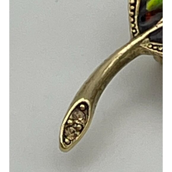 Oak Tree Leaf Brooch Liz Claiborne Fall Colors Gold Tone - Picture 7 of 9